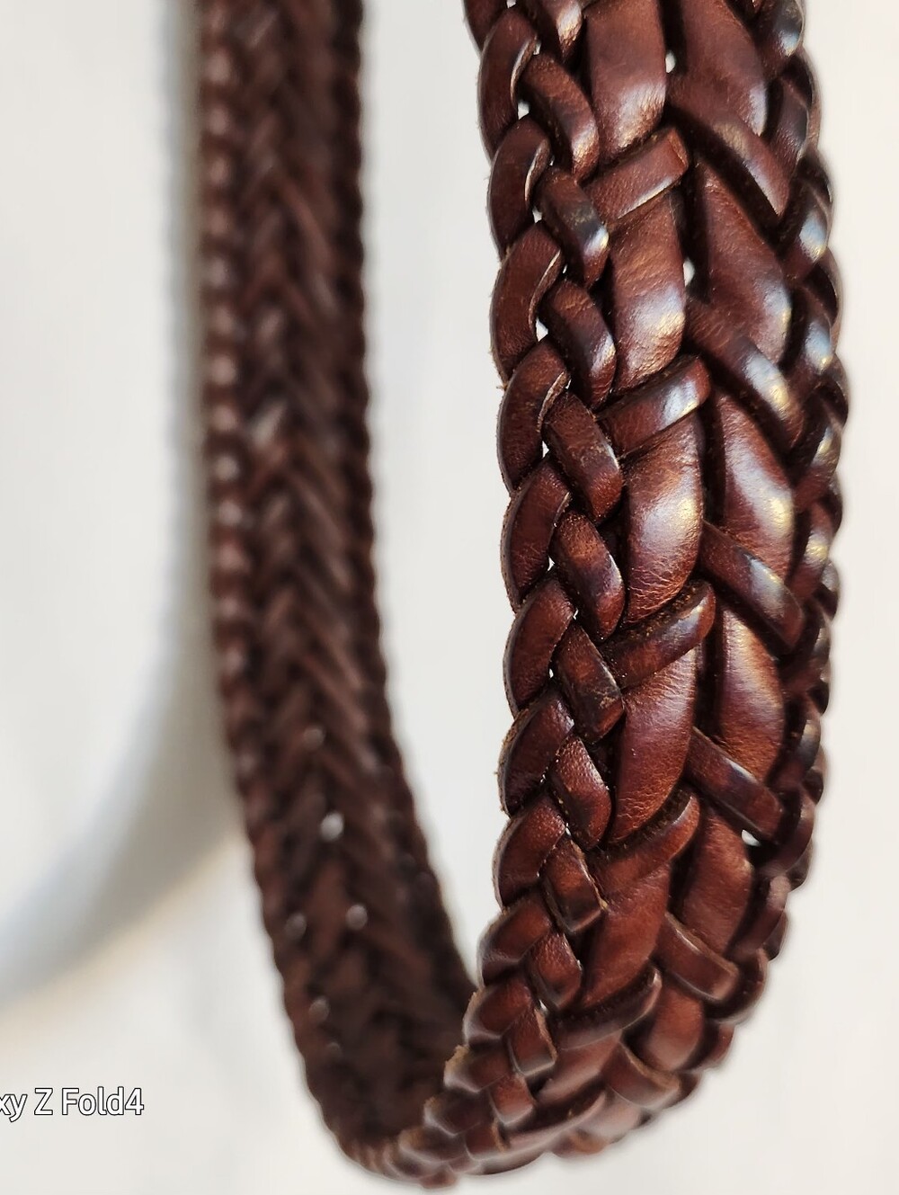 Brown Braided Leather Belt CK - Picture 4 of 9
